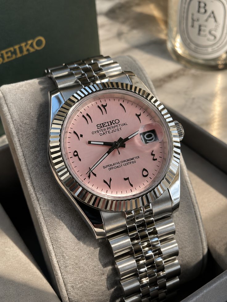 Dateiko cadran rose à chiffres arabes